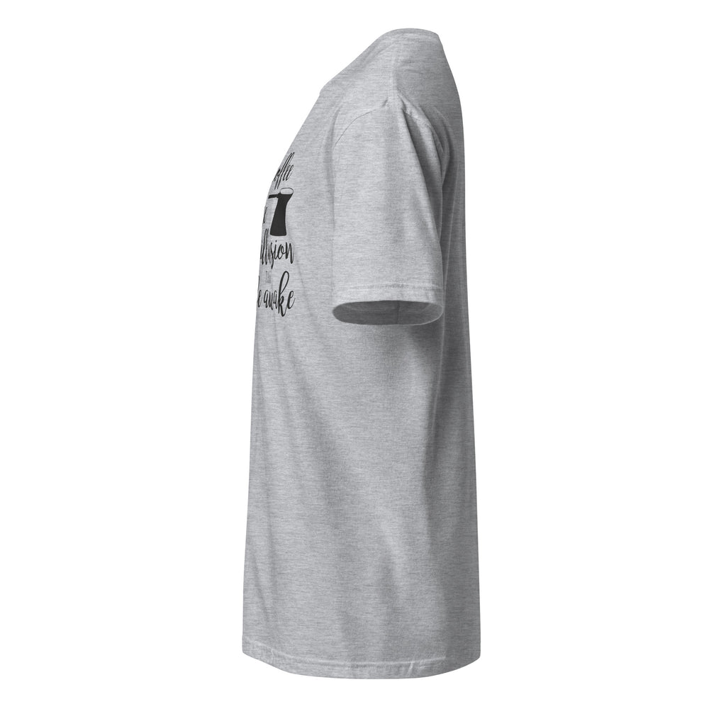 Plain Sport Grey t-shirt left side on a white background