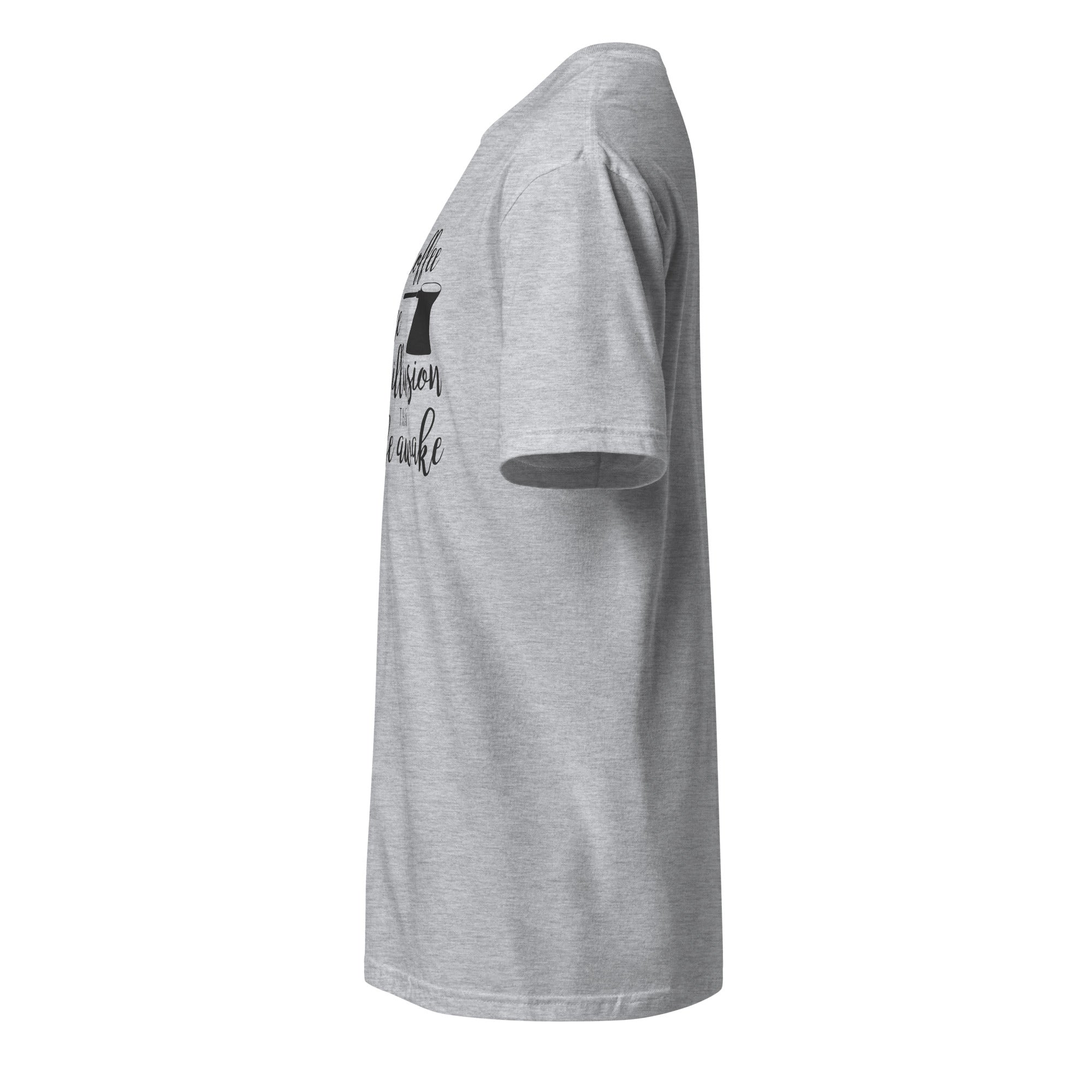 Plain Sport Grey t-shirt left side on a white background