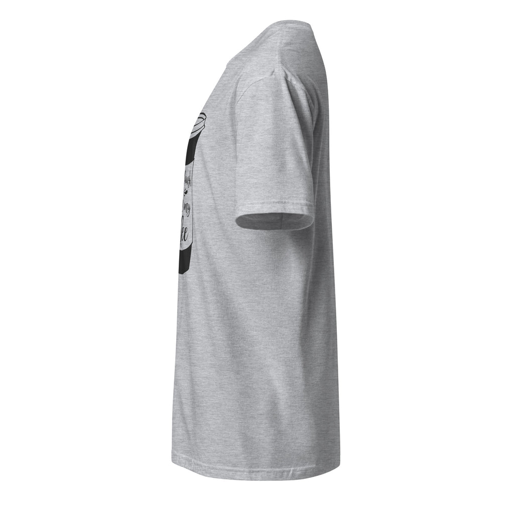 Plain Sport Grey t-shirt left side on a white background