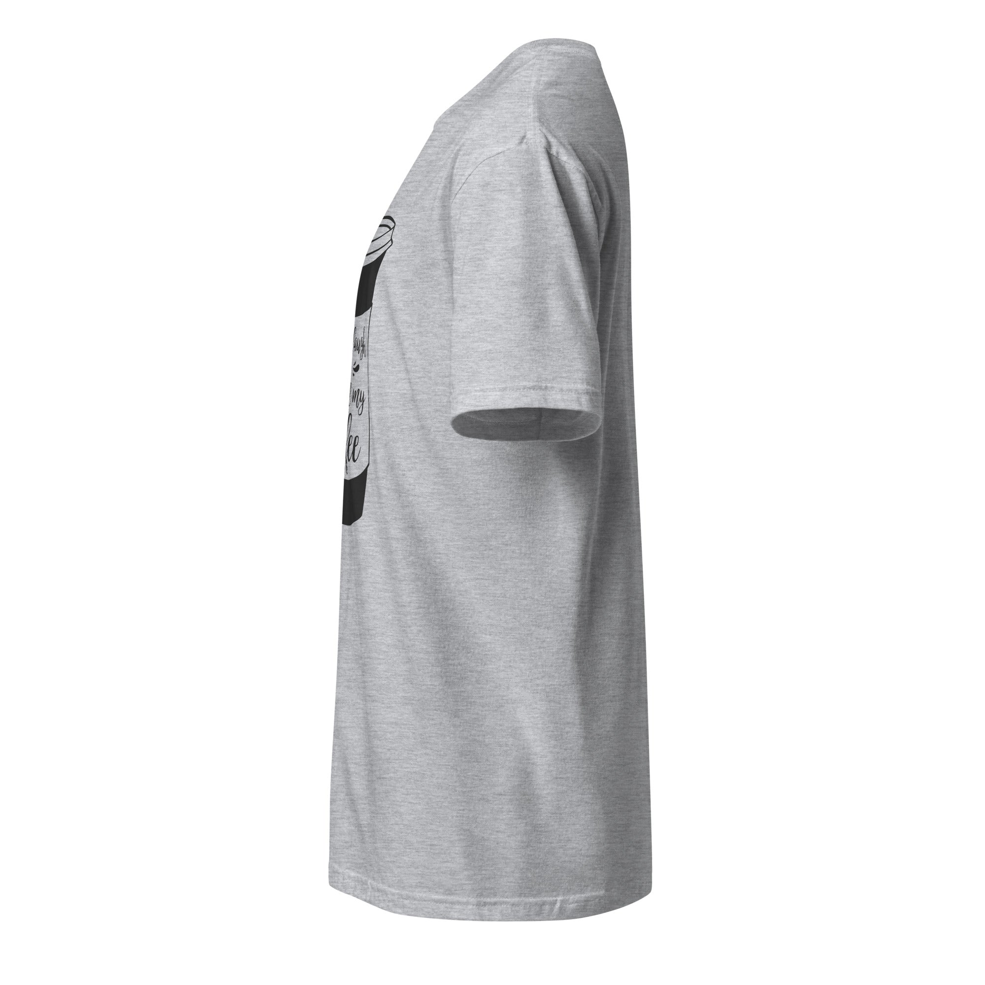 Plain Sport Grey t-shirt left side on a white background