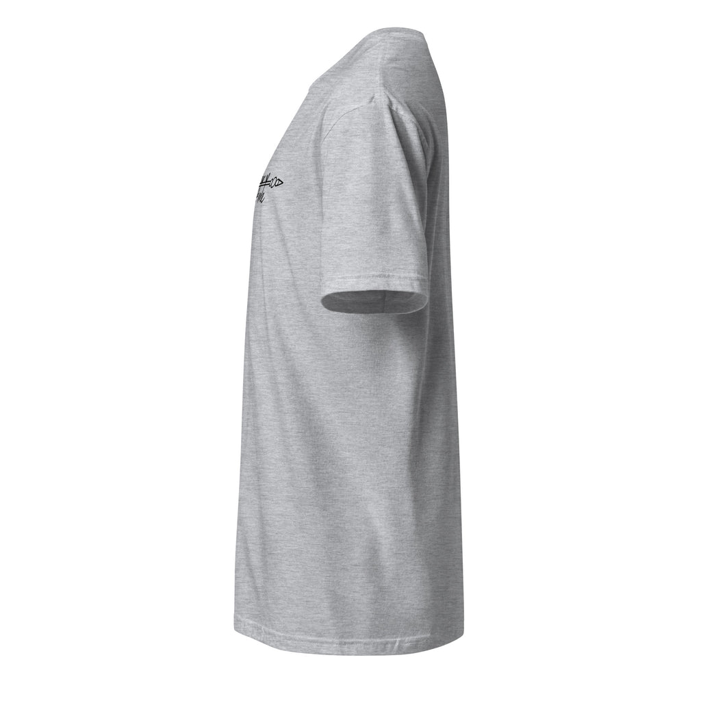 Plain Sport Grey t-shirt left side on a white background