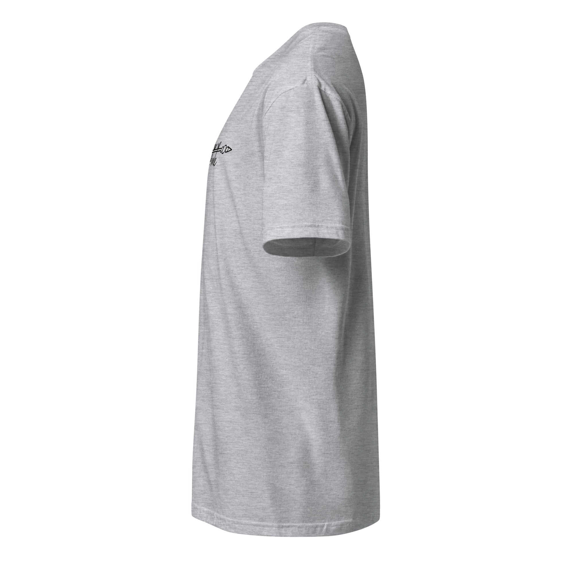 Plain Sport Grey t-shirt left side on a white background