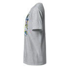 Left view of a Plain sport grey t-shirt on a white background