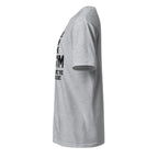 Left view of a plain sport grey t-shirt on a white background
