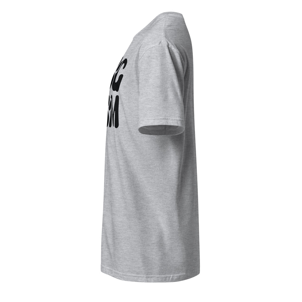 Ash t-shirt left side on a white background