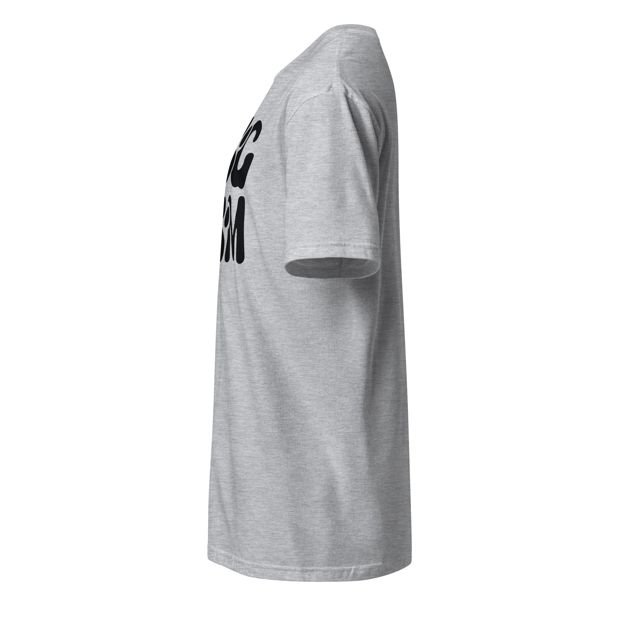 Ash t-shirt left side on a white background
