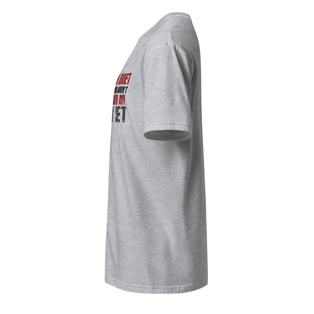 Gray t-shirt left side