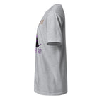 Left view of a sport grey t-shirt