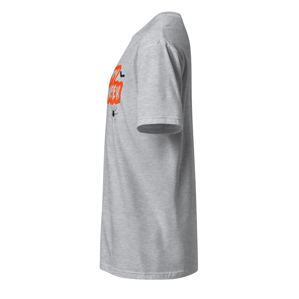 Left view of a sports grey t-shirt