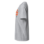 Left view of a sports grey t-shirt