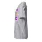 Left view of a sport grey t-shirt