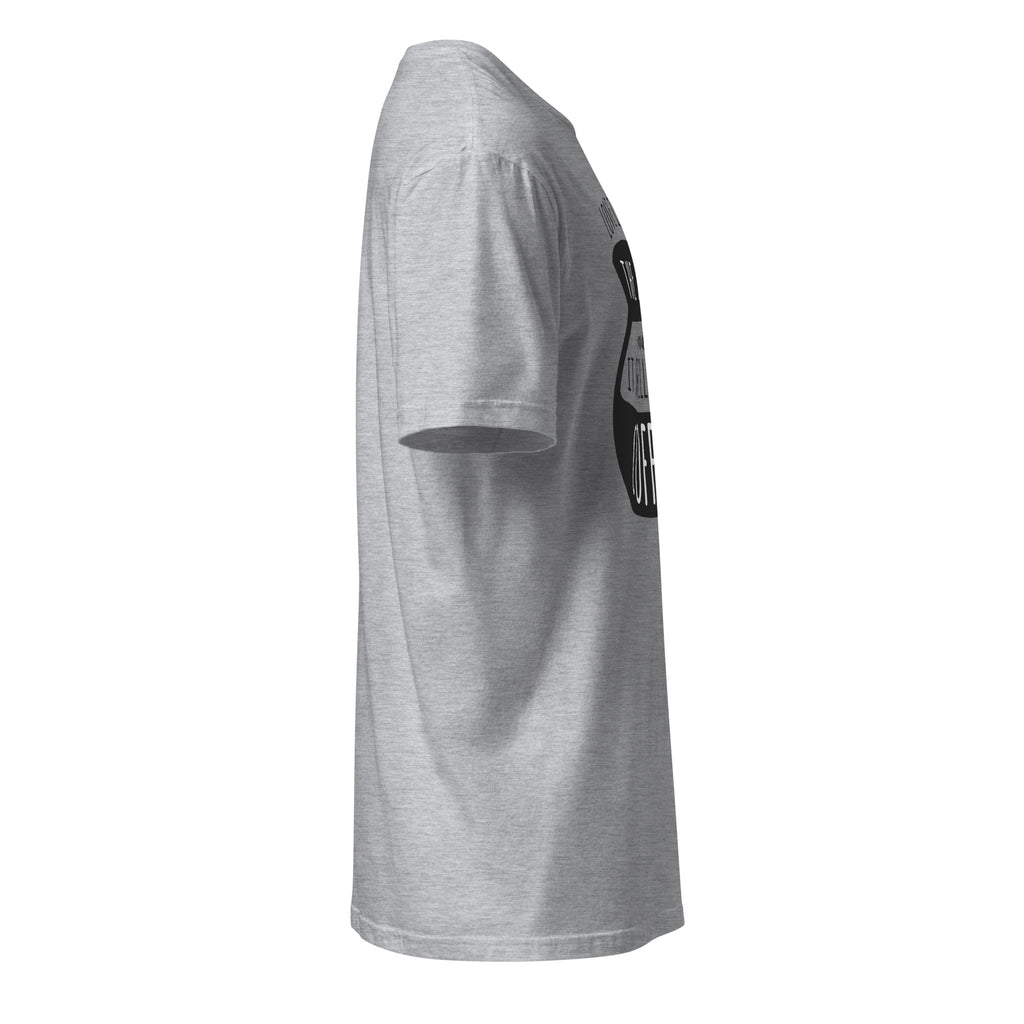 Plain sport grey t-shirt right side on a white background