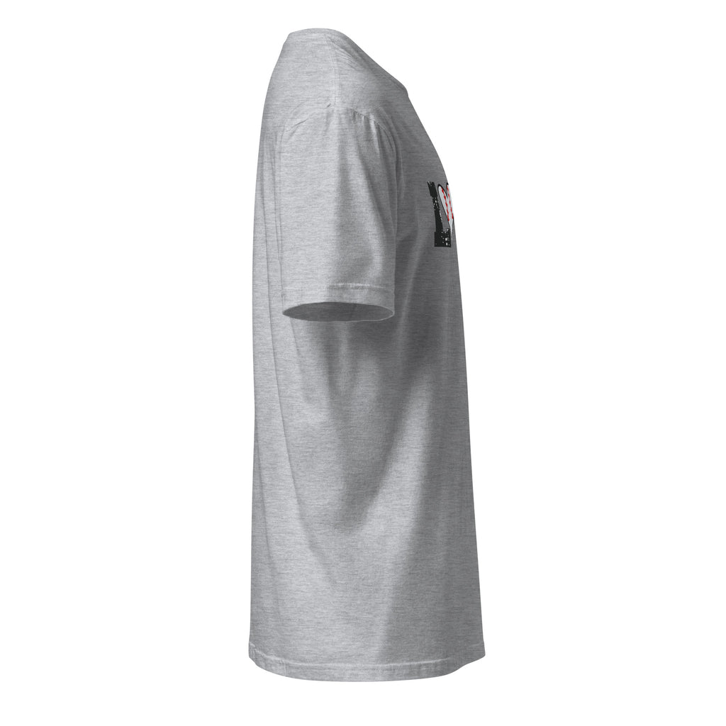 Plain Sport Grey t-shirt right side on a white background