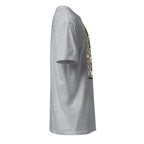 right view of a plain sport grey t-shirt on a white background