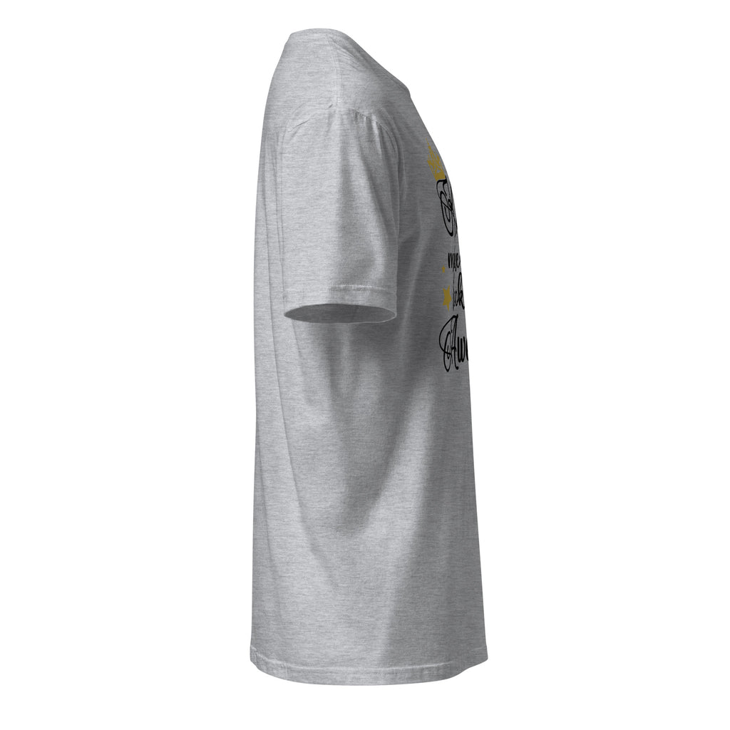 Right view of a sport grey t-shirt on a white background 
