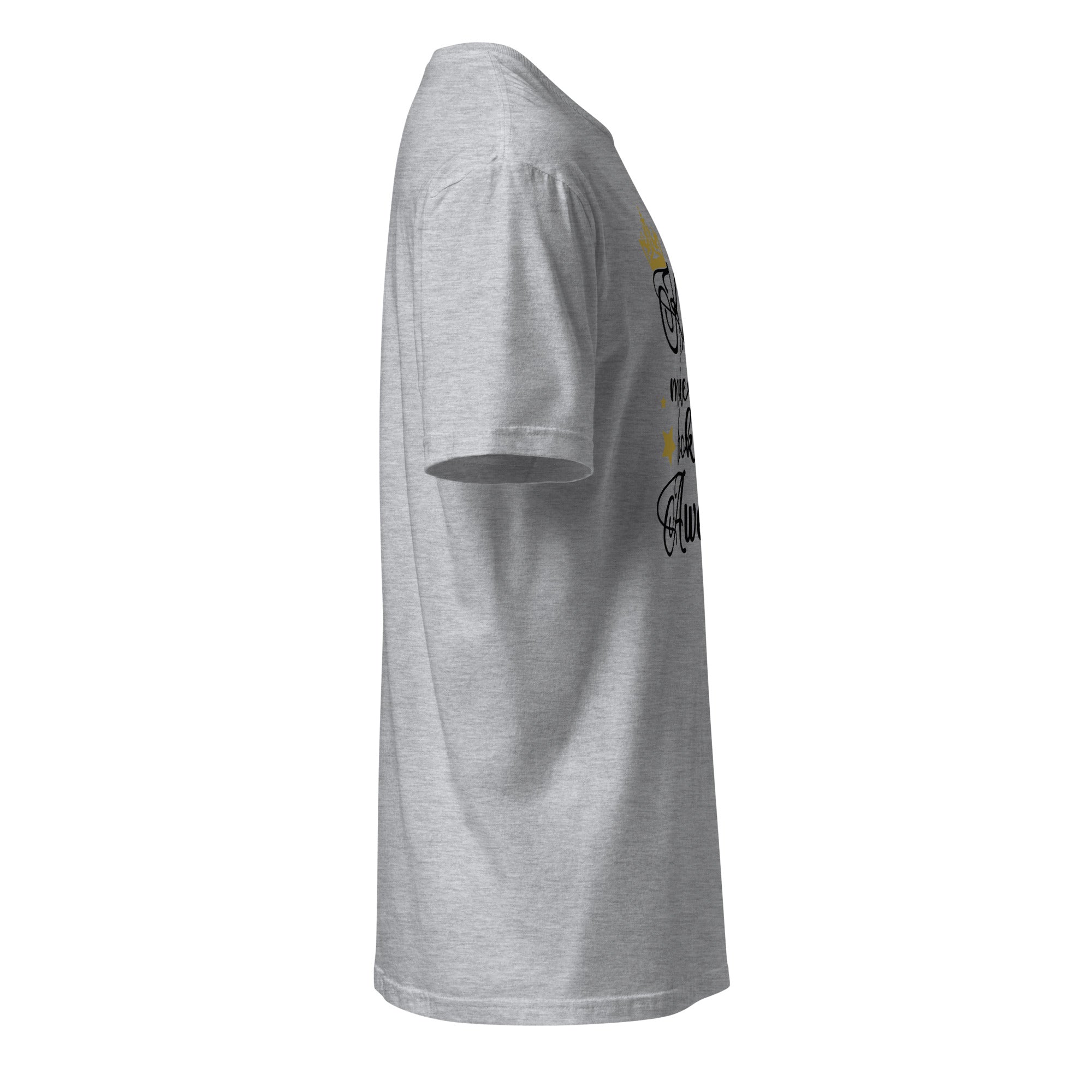 Right view of a sport grey t-shirt on a white background