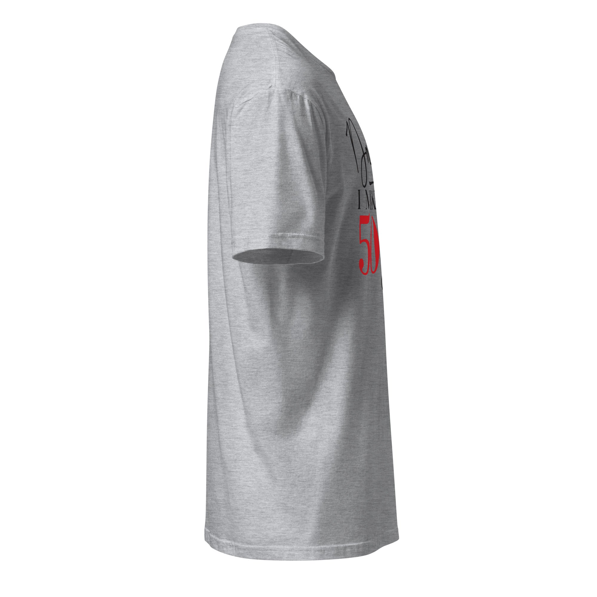 Right view of a sport grey t-shirt on a white background