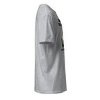 Gray t-shirt right side against a white background