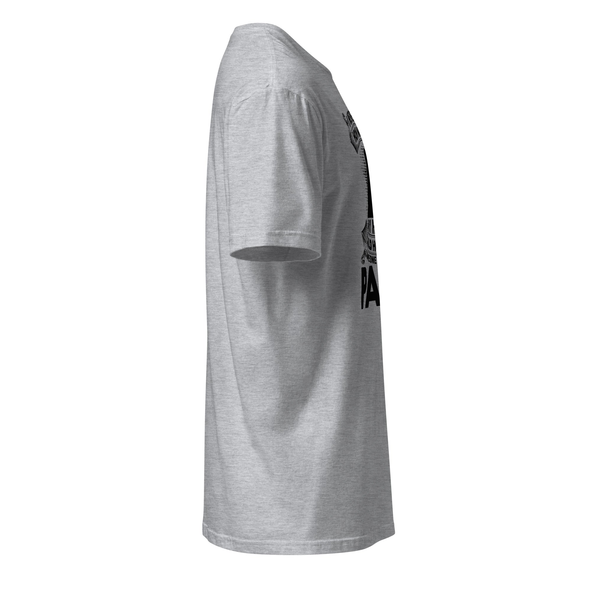 Sports Grey t-shirt right side against a white background