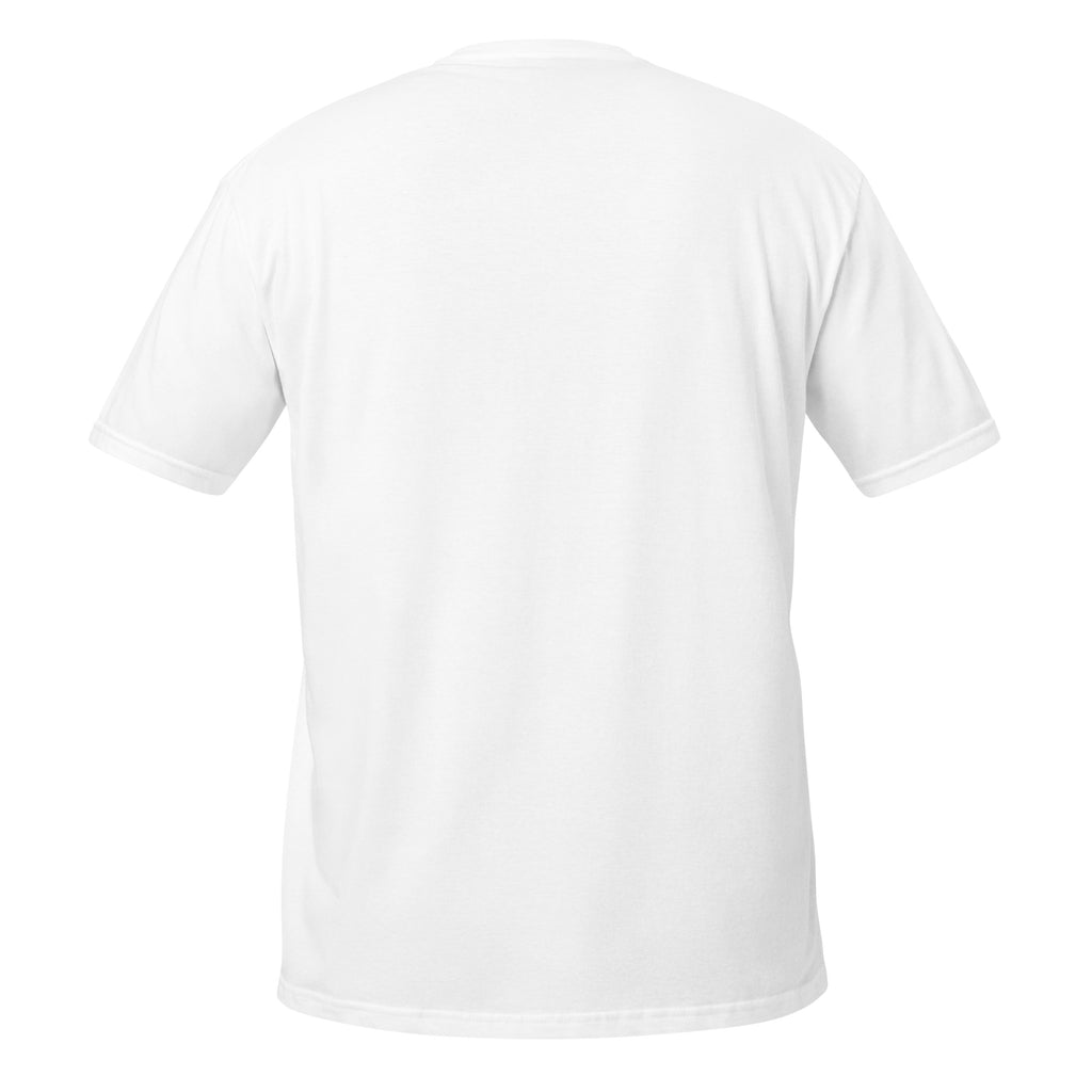White t-shirt back on a white background