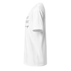 Plain White t-shirt left side on a white background