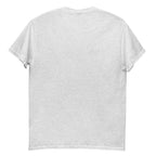 Back view of Plain ash t-shirt on a white background