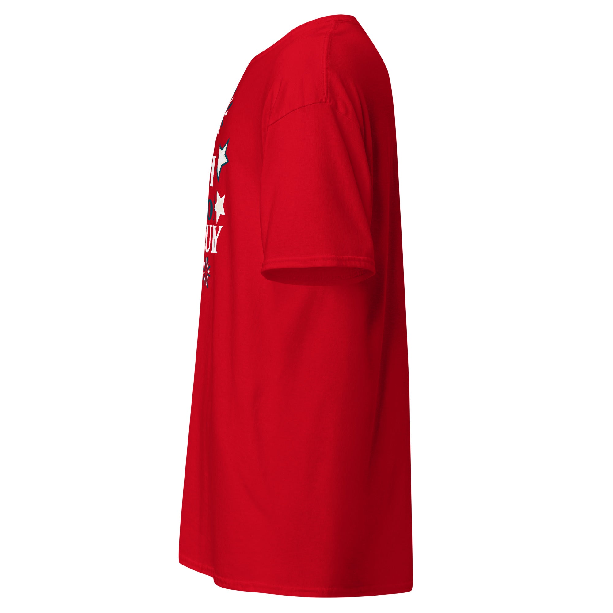 Red t-shirt left side