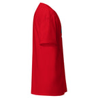 Red t-shirt right side on a white background