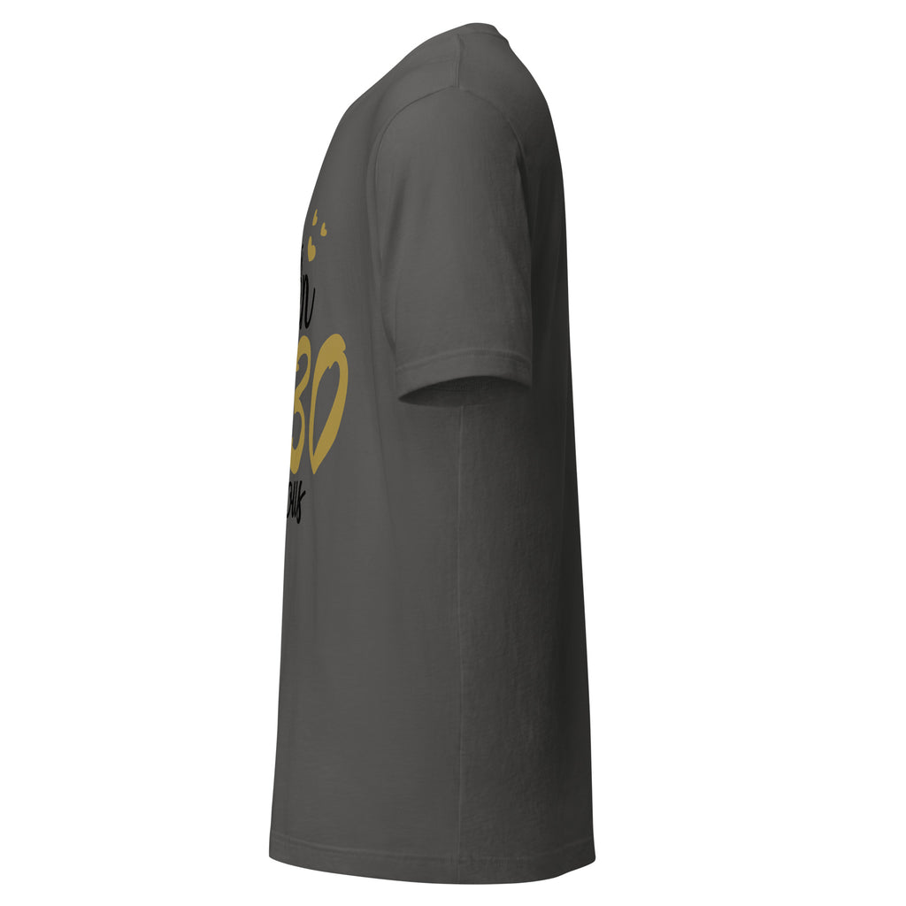 Left view of an Asphalt t-shirt on a white background
