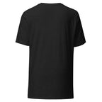 Plain Black t-shirt back on a white background