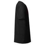 Plain Black t-shirt right side on a white background