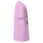 Right view of a Lilac t-shirt on a white background