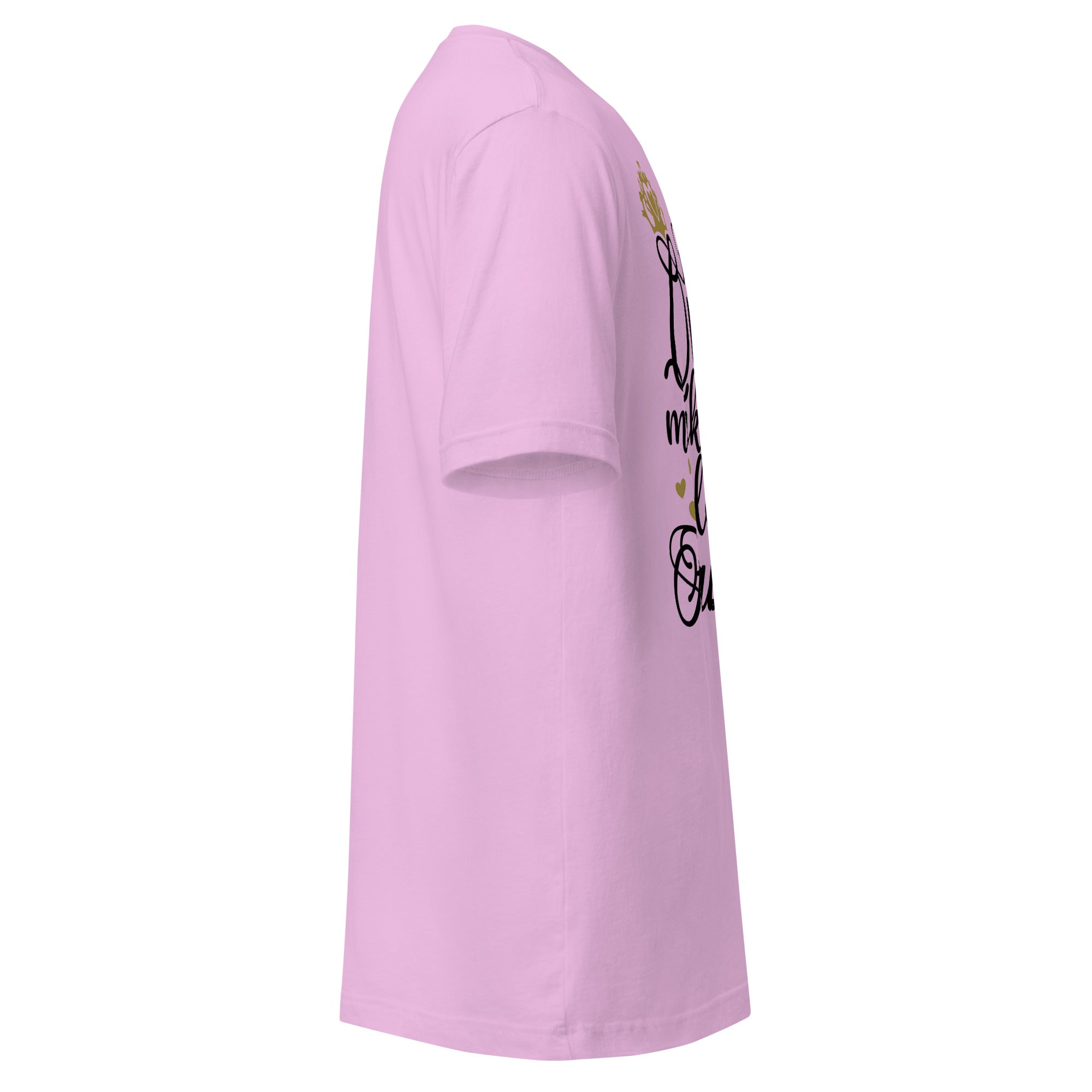 Right view of a Lilac t-shirt on a white background