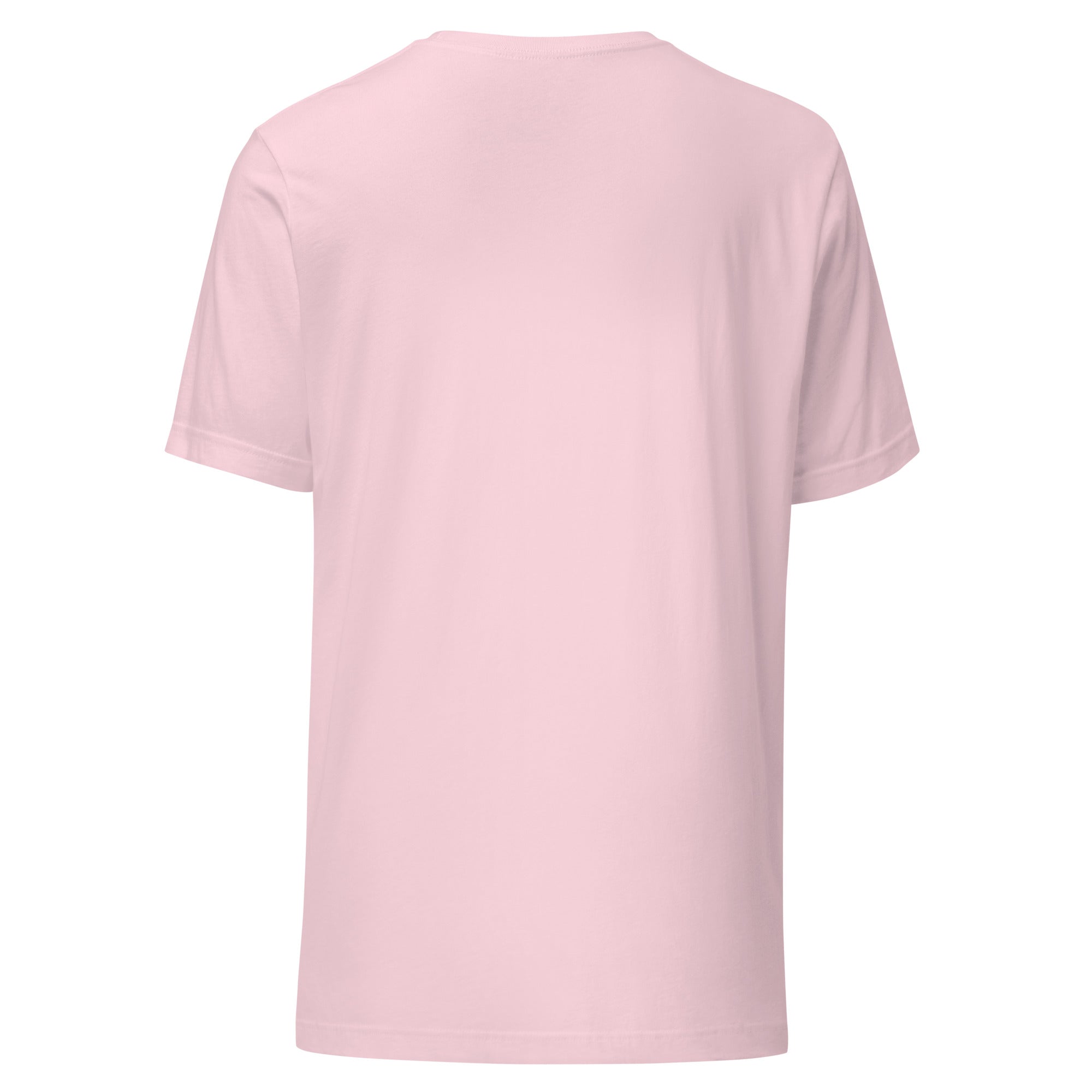 Plain Soft Pink t-shirt back on a white background
