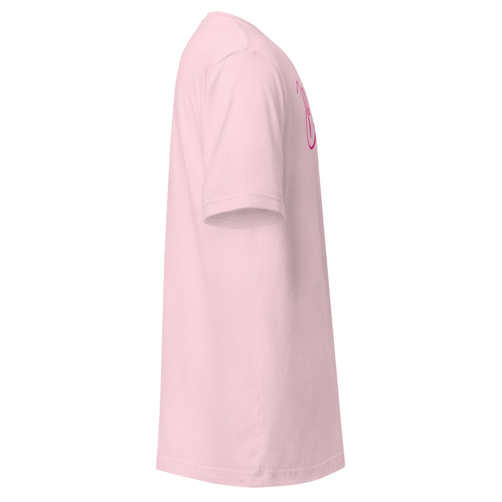 Plain Soft Pink t-shirt right side on a white background