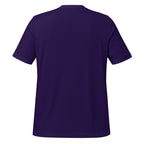 Purple t-shirt back on a white background