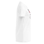 Plain White t-shirt right side on a white background