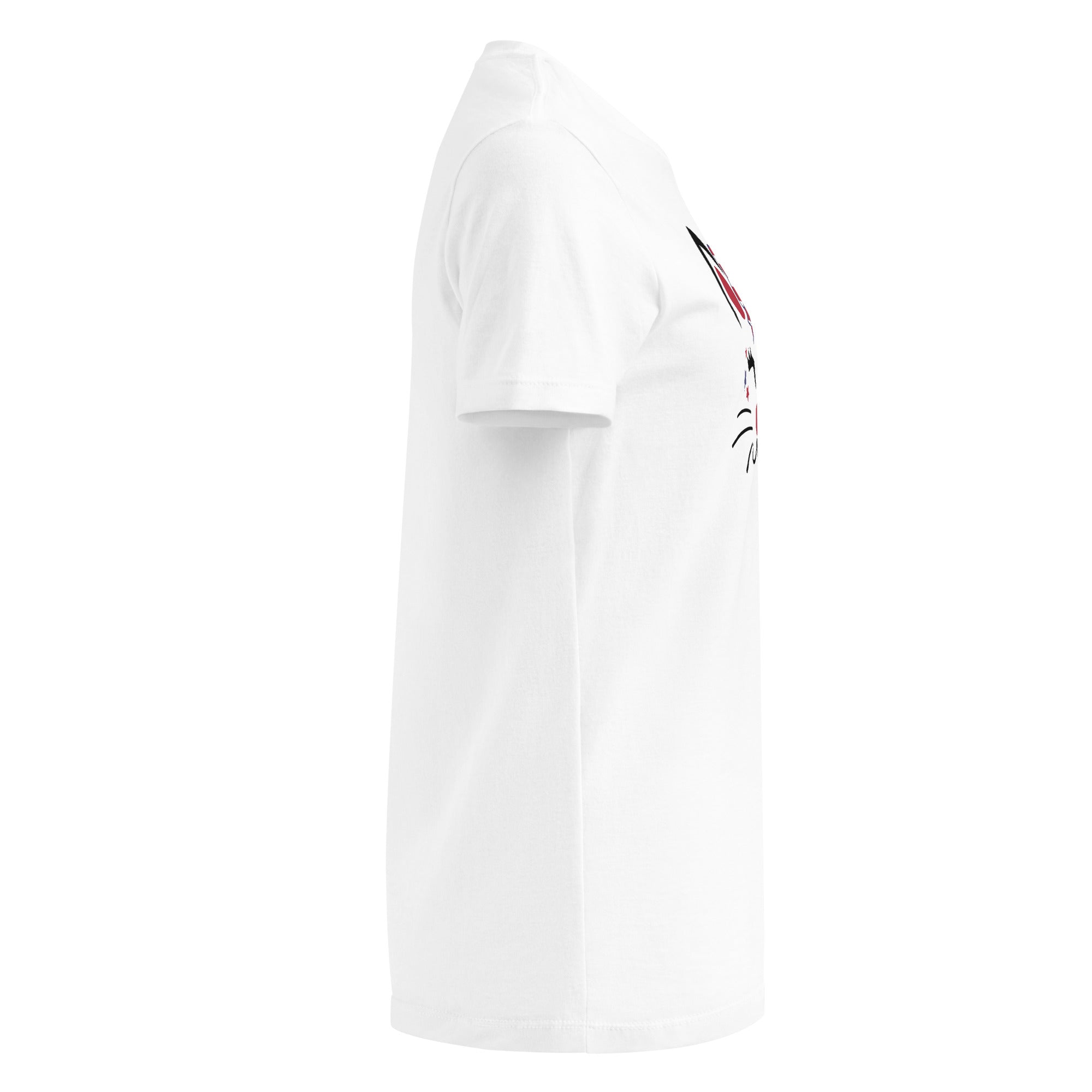 Plain White t-shirt right side on a white background