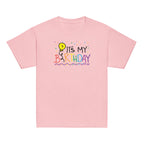 Light Pink t-shirt with 'It's My 7th Birthday' text on a white background