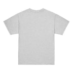 Back view of a sport grey t-shirt on a white background